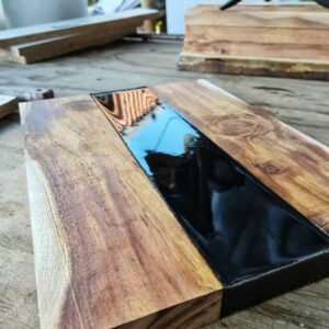 Midnight Horizon Wood Resin Bread Board