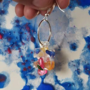 Colorful Puzzle Gemstone Earrings