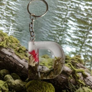 Fungi Foliage D-Shaped Keychain